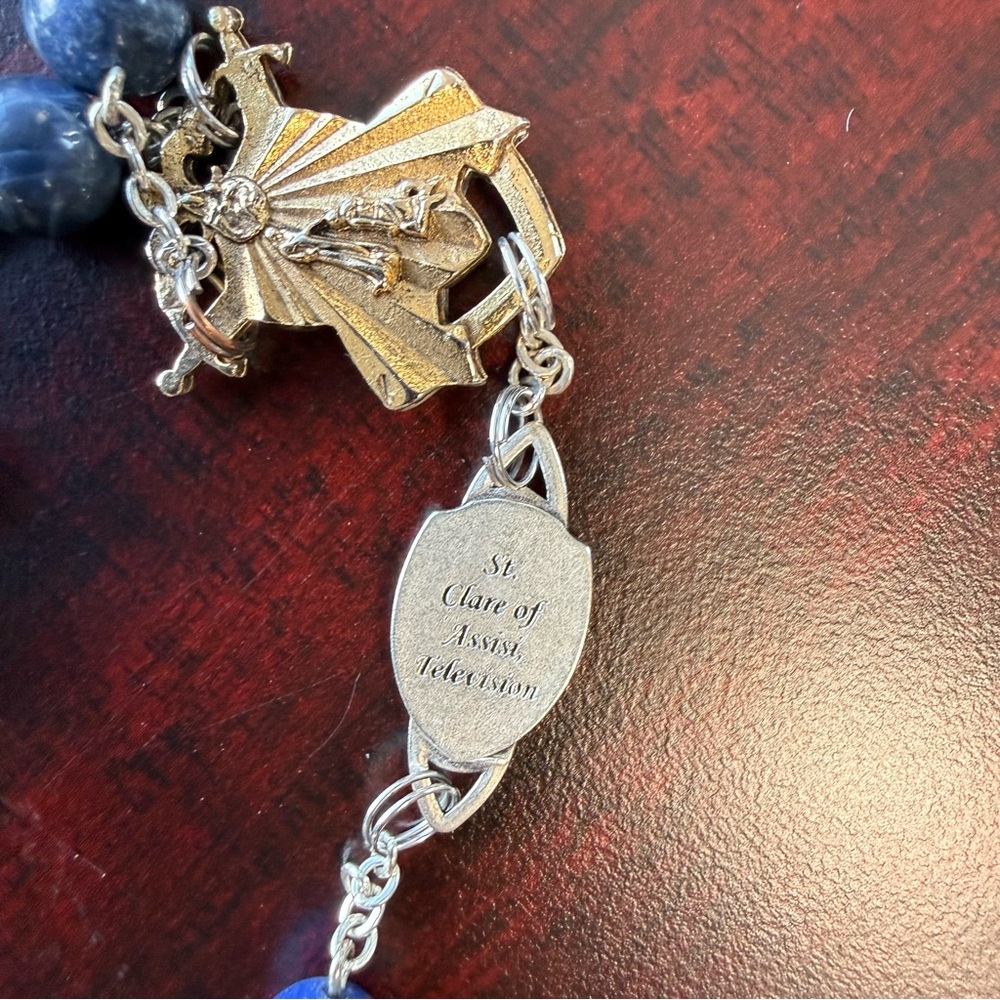 The Warriors Rosary Stainless Steel Special Edition for EWTN Silver Gold Ble - Picture 6 of 12
